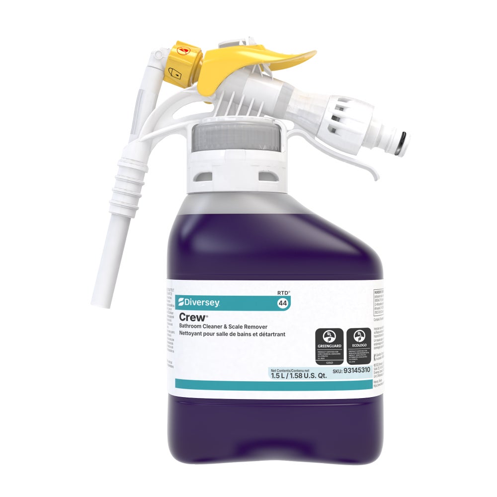 Diversey Crew Restroom Cleaner Delimer & Descaler 1.5 L Multi Surface Non-Caustic Liquid Concentrate RTD 2/Case