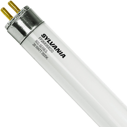 [20901] Sylvania Fluorescent Light Bulb (20901) 28 watt - 48" - T5 - Miniature Bi-Pin (G5) Base - 3,500K - Natural White - Pentron - Ecologic