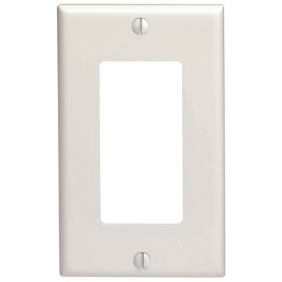[609030 - R52-80401-00W] Leviton Decora 1-Gang Wall Plate, White