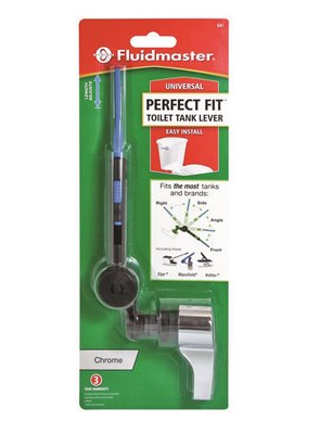[3578236 ] Fluidmaster Perfect Fit Universal Toilet Tank Lever in Chrome