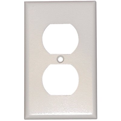 [609021 - R52-88003-00W] Leviton 1-Gang Duplex Outlet Wall Plate, White
