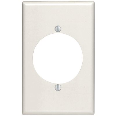 [609068 - 80528-W] Leviton White 1-Gang Single Outlet Wall Plate (1-Pack)