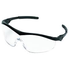 [295829 ] MCR Safety TK1 Black Frame Clear Lens UV Protection Safety Glasses