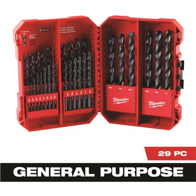 [811330 ] Milwaukee Black Oxide Drill Bit Set (29-Piece)