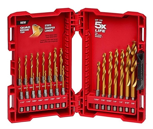 [3552734 ] Milwaukee SHOCKWAVE IMPACT DUTY Titanium Drill Bit Set (23-Piece)