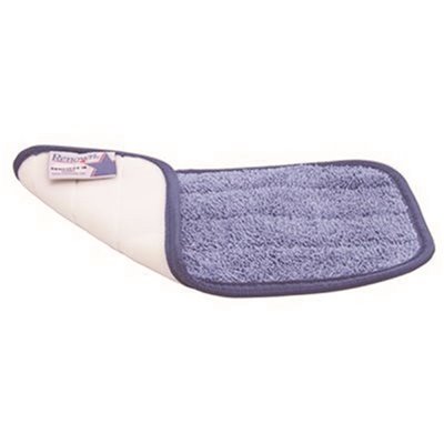 [311401472] Renown 11 in. Blue Microfiber Wall And Stair Flat Mop Pad (3-Pack)