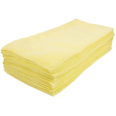 [309255852 - REN01616-YPZ] Renown 16 in. x 16 in. Premium Microfiber Cleaning Cloth, Yellow (12-Pack)