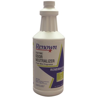 [880961 - 0504AN] Renown 1 Qt. Fresh Mint Enzyme Odor Neutralizer (12 Per Case)