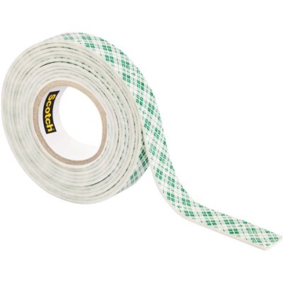 [70006933256] Scotch 1 in. x 50 in. Indoor Mounting Tape White, Holds up to 10 lbs,1-Roll