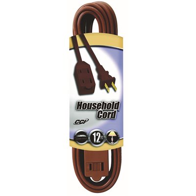 [645219 - 94038907] Southwire 12 ft. 16/2 SPT-2 Multi-Outlet (3) Indoor Light-Duty Extension Cord with Safety Covered Cube Power Tap