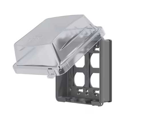 [289306 ] TAYMAC 2-Gang Clear Weatherproof Jumbo In-Use Cover