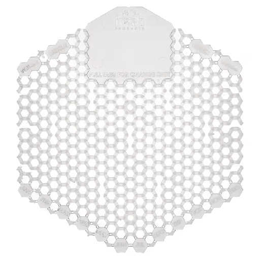 [3WDSF010I060] Fresh Products Wave 3d Honeysuckle Clear Plastic Deodorizer Urinal Screen 7x6.5x0.66 In 10 Box