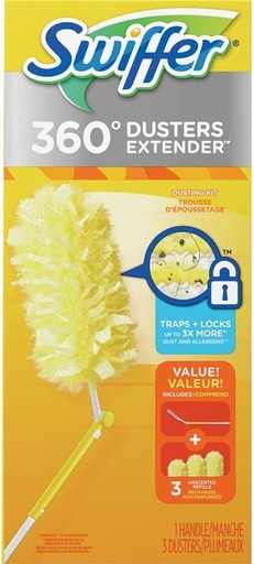 [82074B - 82074] Swiffer® 360 Duster & Handle Kit Disposable Extension Handle 1/Each