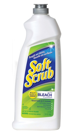 [SOFTBL12] Soft Scrub® Cleanser 24 Floz Cream Bleach 9/Case