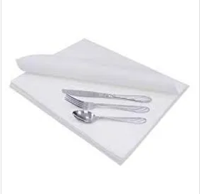 [200113] Linen-Like Dinner Napkins 15.5x15.5 in White Flat 1200/case