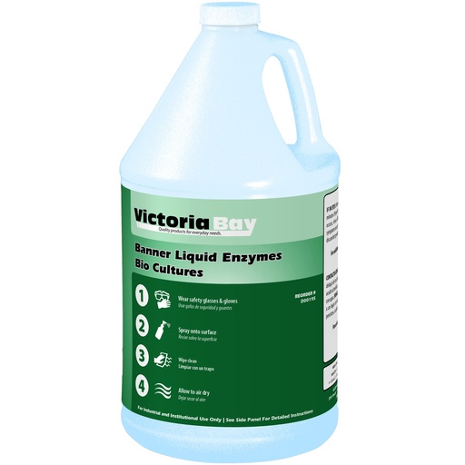 [D00195 ] Victoria Bay Banner Liquid Enzymes Bio Cultures 4/Case