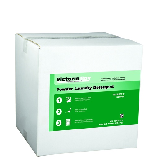 [G00046 ] Victoria Bay Powder Laundry Detergent 50 Lb 1/Case