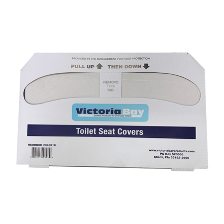 [SHIELD ] Toilet Seat Cover White Half-Fold 5000/Case