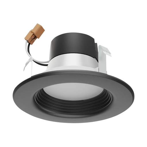 [S11832 ] Satco 7 Watt; LED Downlight Retrofit; 4 Inch; CCT Selectable; 120 volts; Dimmable; Black Finish