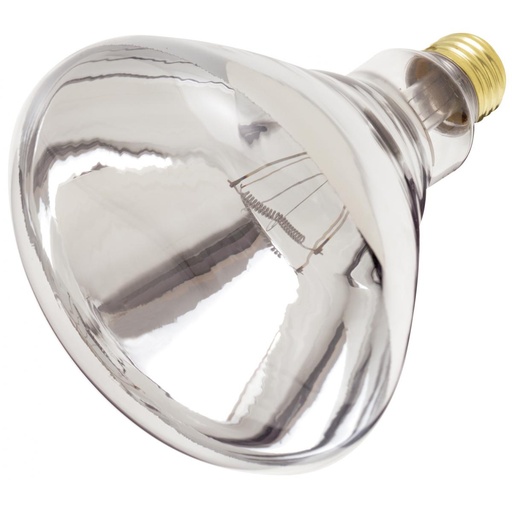 [S4999] Satco 250 Watt R40 Incandescent; Clear Heat; 6000 Average rated hours; Medium base; 120 Volt