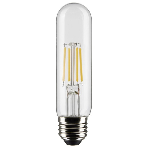 [S21344 ] Satco 5.5 Watt T10 LED; Clear; Medium base; 90 CRI; 2700K; 120 Volt