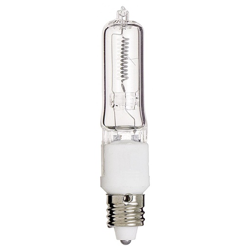 [S3157 ] Satco 75 Watt; Halogen; T4; Clear; 2000 Average rated hours; 1250 Lumens; Mini Candelabra base; 120 Volt