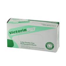 [62323PFL] Victoria Bay Gloves Large  Latex Disposable Powder-Free 100 Count/Pack 10 Packs/Case 1000 Count/Case