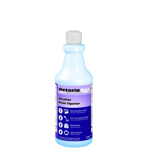 [K00064] Victoria Bay Alkaline Drain Opener 32 FLOZ 12/Case