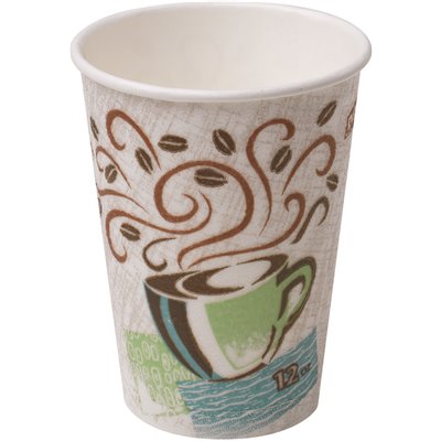 [5342CD] DIXIE PerfecTouch 12 oz. Coffee Haze Disposable Insulated Hot Paper Cup (1,000 Hot Cups per Case)