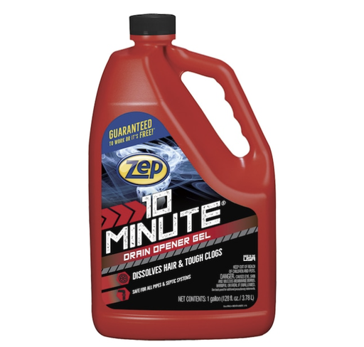 [ZHCR128NG] ZEP 10 Minute Clog Remover Drain Opener Gel 1 GAL