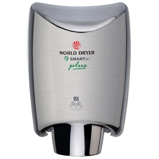 [K-973P2 - G6675291] WORLD DRYER SMARTdri Plus K-973P2 110-120V Brushed Stainless Steel Hand Dryer
