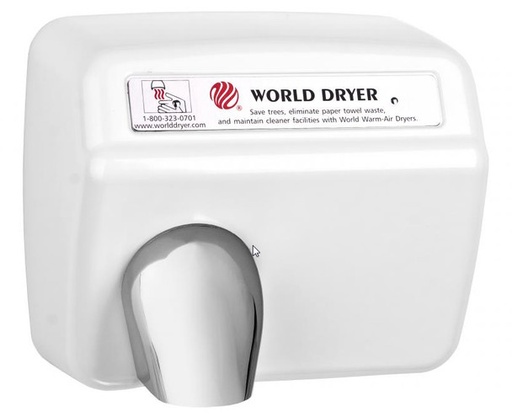 [DXA5-974AU - G405487625] WORLD DRYER DXA5-974AU Steel White Automatic Hand Dryer 120V
