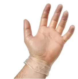 [64V3000PFL] Victoria Bay Gloves Large (LG) Clear Vinyl Disposable Powder-Free 100 Count/Pack 10 Packs/Case 1000 Count/Case