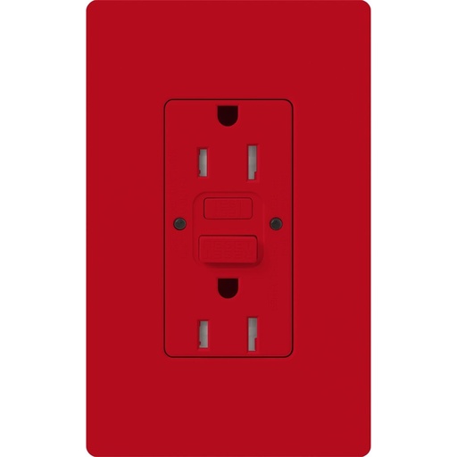 [SCR-15-GFST-HT] Lutron SCR-15-GFST-HT Claro Satin Colors 15-Amp Self-Testing Receptacle, Hot