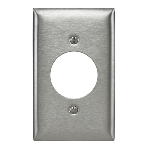 [SS720] Hubbell Wall Plates and Boxes, Metallic Plates, 1- Gang, 1) 1.60" Opening, Standard Size, Stainless Steel