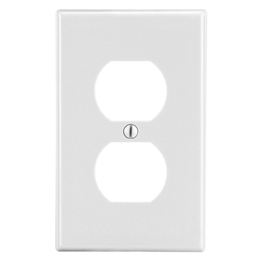 [P8W-25] Hubbell 1-Gang Duplex Receptacle Wall Plate (25-Pack) (White)