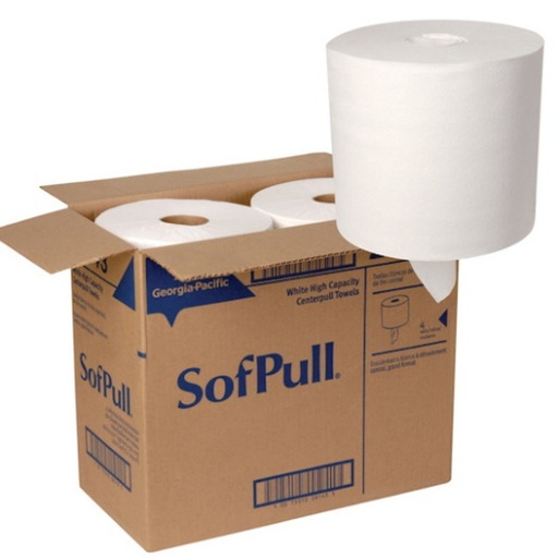 [143GP - 28143] Roll Paper Towel 7.8x15 In White Centerpull 567 Sheets/Roll 4 Rolls/Case 2268 Sheets/Case