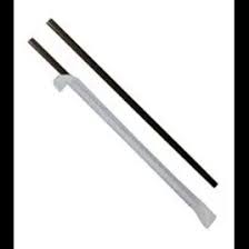 [6976] Victoria Bay Jumbo Straw 7.75 In Plastic Black Wrapped 5000/Case