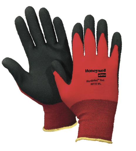 [068-NF11/10XL] HONEYWELL NorthFlex, Red Foamed Chemical Resistant PVC Gloves, 10XL, 12 pk.