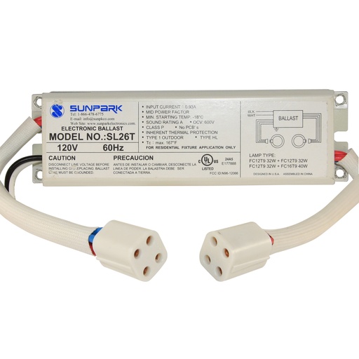 [SL26T] SunPark Circline Ballast | Dual 22W 32W 40W Circline Lamps.