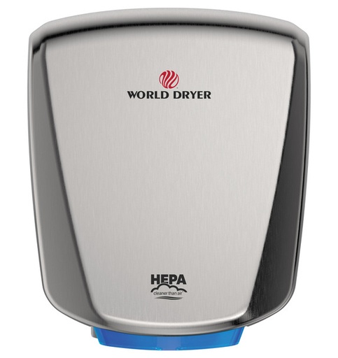 [Q-973A2 - G7747248] WORLD DRYER VERDEdri Q-973A2 120-277V Brushed Stainless Steel Hand Dryer