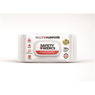[LSJ7198] SAFETY WERCS Alcohol Disinfecting Wipes (50-Wipes/Pack, 36-Packs/Case)