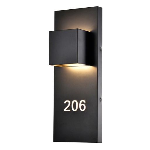[W2123D-3000K-05] SunPark LED 3000K 14W Black Finish Wall Sconce