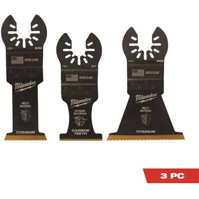 [313720732] Milwaukee Multi-Tool Oscillating Multi-Material Cutting Blade Kit (3-Piece)