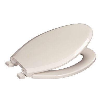 [311343747] Premier Elongated Closed Front Toilet Seat with Cover Plastic in White