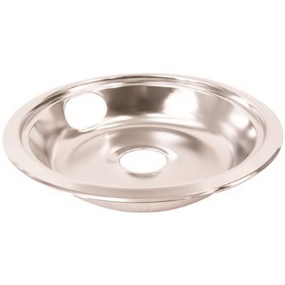 [2489350] 8 in. Electric Range Universal Drip Pan in Chrome (6-Pack)
