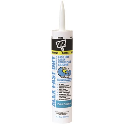 [132661] DAP Alex Fast Dry 10.1 oz. White Acrylic Latex Plus Silicone Caulk