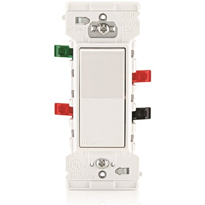 [328801663] Decora Edge 3-Way Rocker Switch, Residential Grade, 15 Amp, White