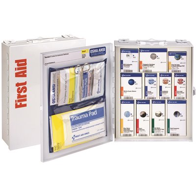 [312455363] First Aid Only 25-Person Medium Metal SmartCompliance Food Service Cabinet, ANSI Compliant