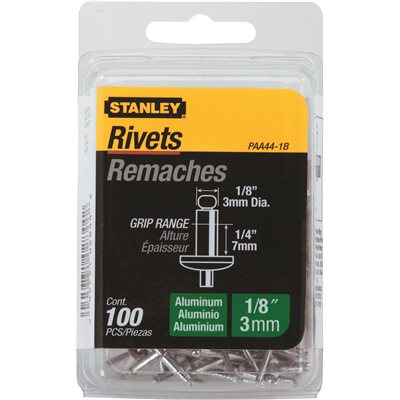[287094] Stanley 1/8 in. x 1/4 in. Aluminum Rivets (100-Pack)